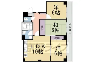 ヴェルデ洛西【4階】の間取り