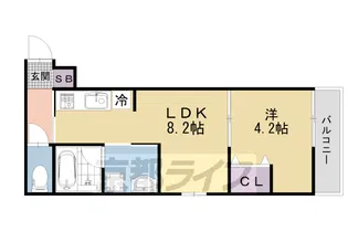 「SERiRiA COMFORT伏見」【2階】の間取り