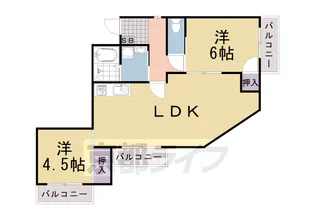 エバーグリーン嵐山【201号室】の間取り