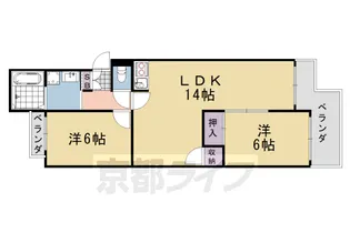 グランドール桂【1階】の間取り