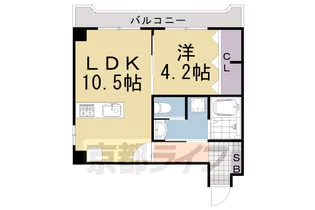 ラ・ティーダ上桂【5階】の間取り