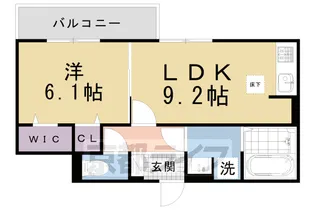 GRAMM京都紫竹 A棟【103号室】の間取り