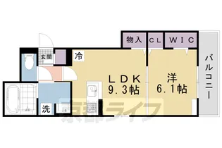 GRAMM京都紫竹 A棟【3階】の間取り