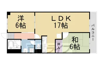 サンフローラ桂【2B号室】の間取り