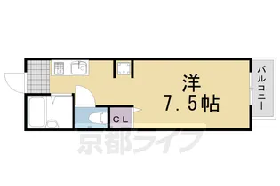 京都府京都市西京区桂久方町【アパート】の間取り