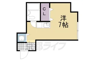 スタジオーネ桂【402号室】の間取り