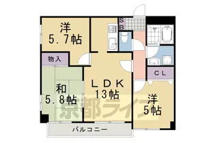 エクラ桂駅前【102号室】の間取り