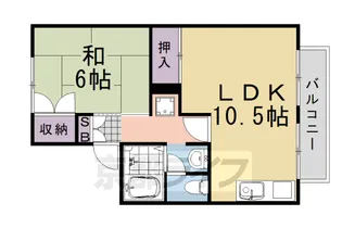 京都府京都市西京区桂河田町【アパート】の間取り