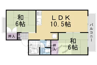 セジュール山代上桂【1階】の間取り