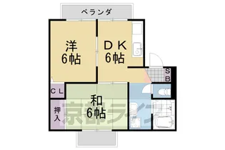 セジュール西山【2階】の間取り