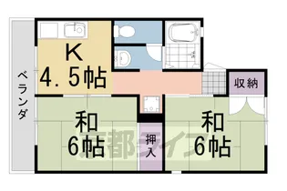 セジュール東代【203号室】の間取り