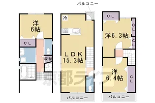 京都府京都市西京区上桂御正町【一戸建】の間取り