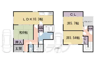 京都府京都市左京区静市市原町【一戸建】の間取り