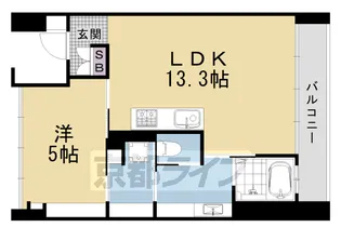 シャリマー西大路【8階】の間取り