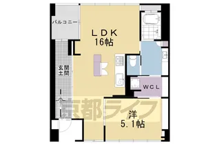 シャリマー西大路【5階】の間取り