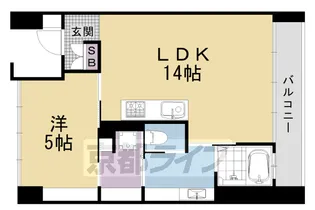シャリマー西大路【5階】の間取り