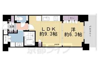 ジオ京都堀川三条【7階】の間取り