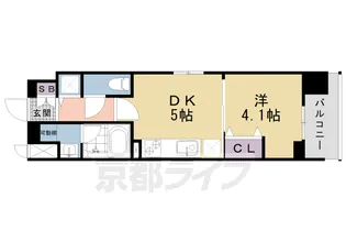 ベラジオ雅び西大路七条【8階】の間取り