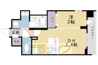 ベラジオ雅び西大路七条【9階】の間取り