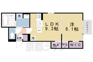 京都府京都市北区紫竹栗栖町【アパート】の間取り
