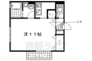エイトキューブ A棟【101号室】の間取り