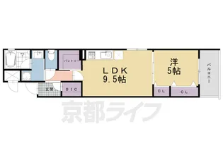 ベラジオ雅び京都烏丸西【4階】の間取り