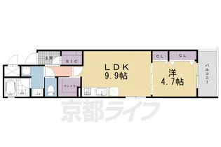 ベラジオ雅び京都烏丸西【5階】の間取り