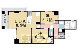 イーグルコート京都御所南プレミアム迎賓館【201号室】の間取り