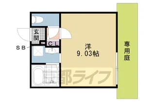 メステート京都九条庵【101号室】の間取り