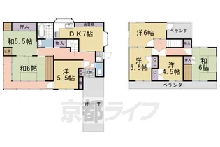 京都府京都市右京区嵯峨広沢西裏町【一戸建】の間取り