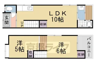 京都府京都市山科区勧修寺西金ケ崎【一戸建】の間取り