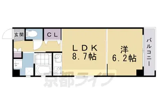 上御所エクセル三宅【416号室】の間取り