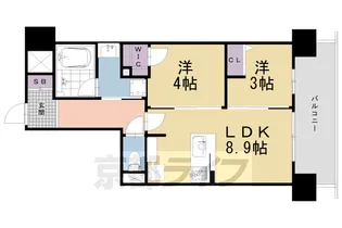 STANDZ河原町五条【4階】の間取り
