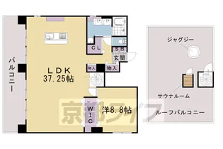京都府京都市右京区太秦上刑部町【マンション】の間取り