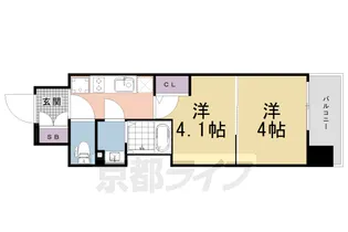 エステムコート京都祥邸【5階】の間取り