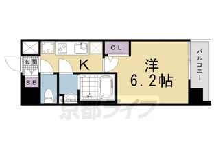 エステムコート京都祥邸【7階】の間取り