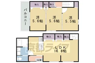 京都府京都市北区紫野石龍町【一戸建】の間取り