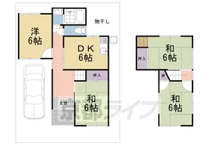 京都府京都市右京区嵯峨大覚寺門前登リ町【一戸建】の間取り