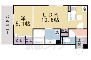 京都府京都市西京区下津林佃【アパート】の間取り