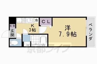 グランデコート大宅甲ノ辻【307号室】の間取り