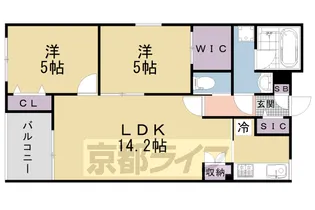 ラス・パルマス京小町【2階】の間取り