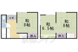 京都府京都市左京区下鴨下川原町【一戸建】の間取り