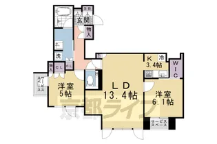 京都府京都市中京区河原町通三条上る2丁目下丸屋町【マンション】の間取り