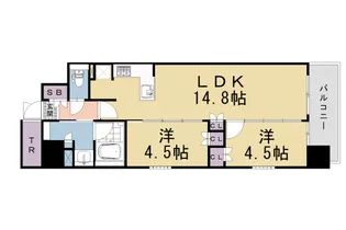 ネベル四条堀川【5階】の間取り