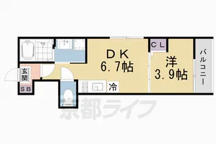 「ハーモニーテラス音羽八ノ坪」【1階】の間取り