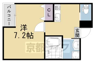 Rapport太秦広隆寺【4階】の間取り