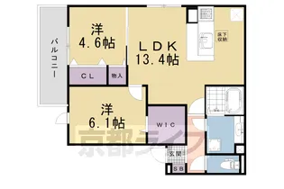D−residence東寺【1階】の間取り