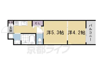 MJC京都丹波口【1階】の間取り