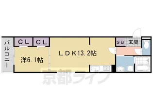 「GRAMM深草North」【3階】の間取り