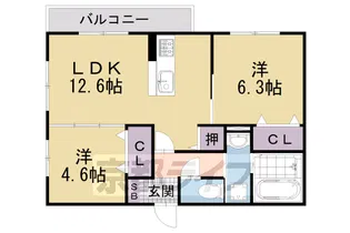 「GRAMM深草North」【3階】の間取り